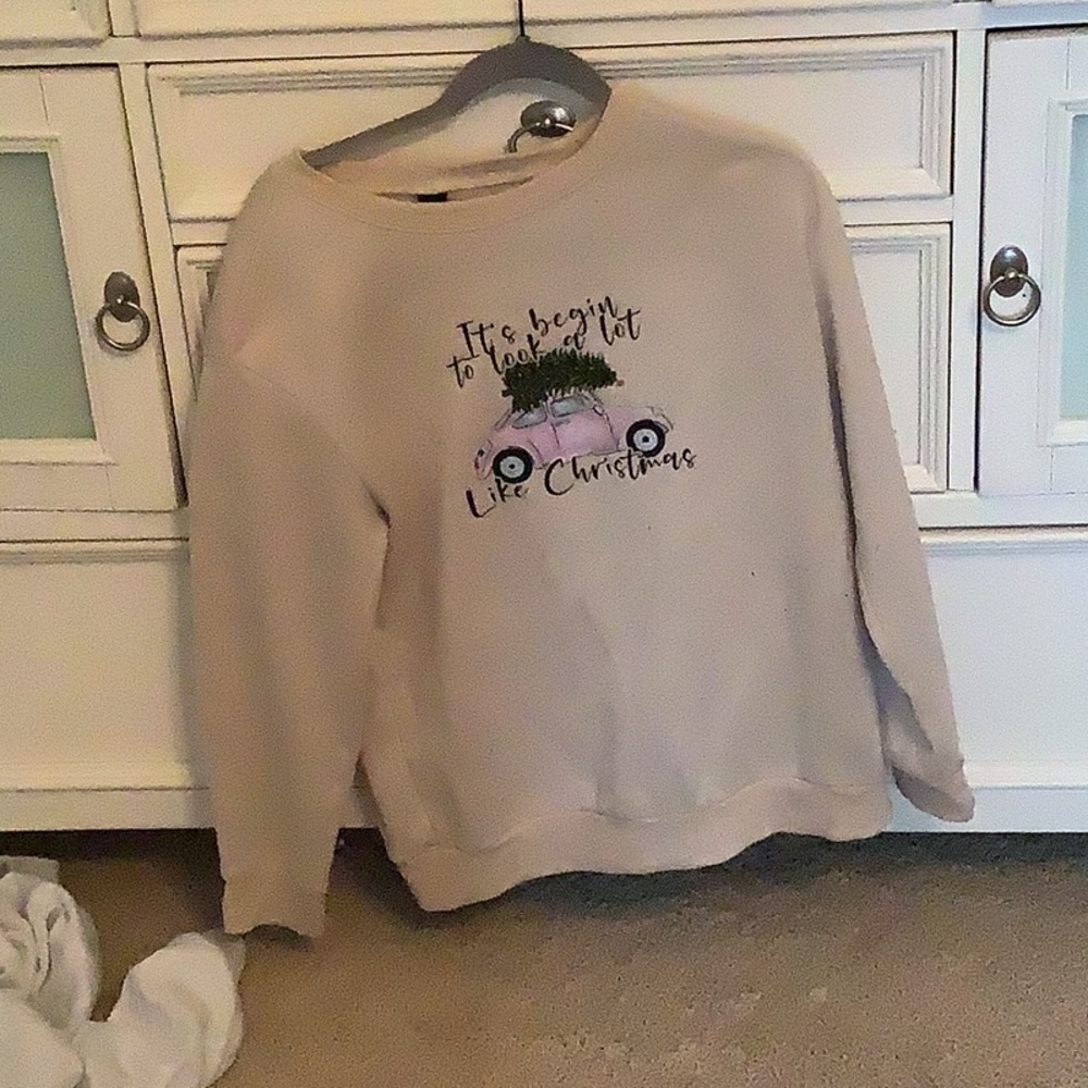 Cute Christmas sweater shirt, good size for an 11-13 year old